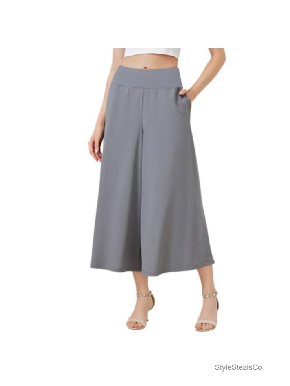Womens Casual Wide Leg Pants Palazzo Lounge Trousers